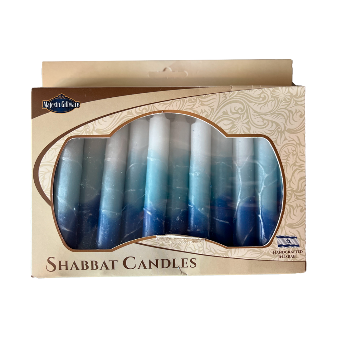 Multi-Colored Shabbat Candles