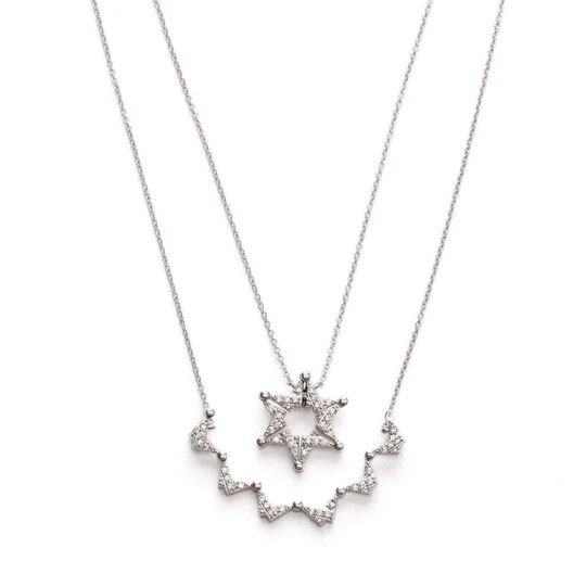 Convertible Star of David/Butterfly Necklace